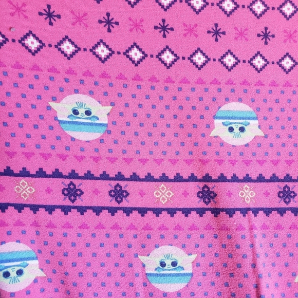 Star Wars Girls Size 10/12 Pink Baby Yoda Patterned Kids Dress - Picture 6 of 8